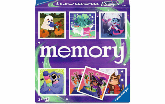 Ravensburger Memory Scary, Spieleschachtel mit gruseligen Fantasiemotiven und 64 Karten