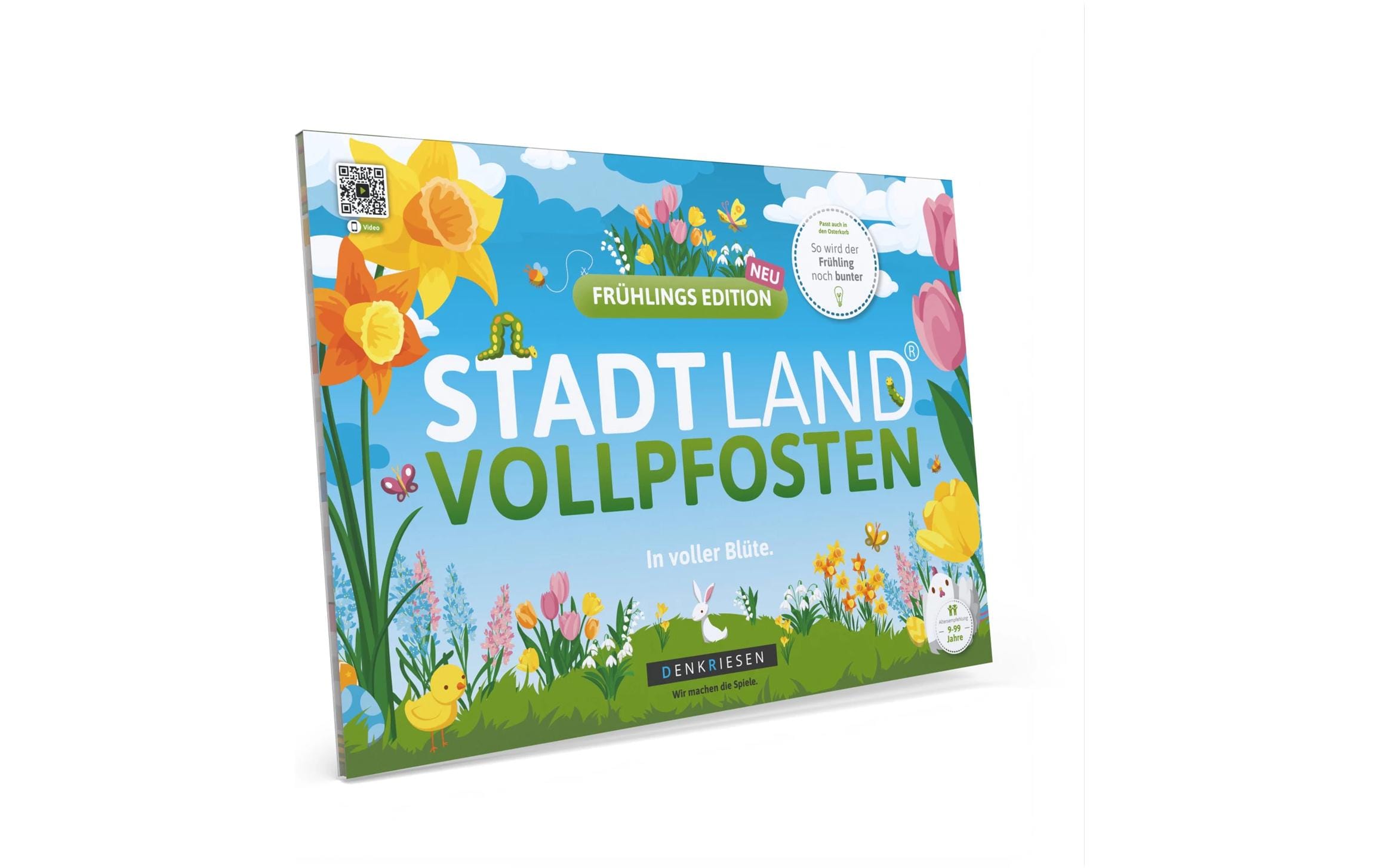 Denkriesen Partyspiel Stadt Land Vollpfosten Frühlings Edition A4 Block