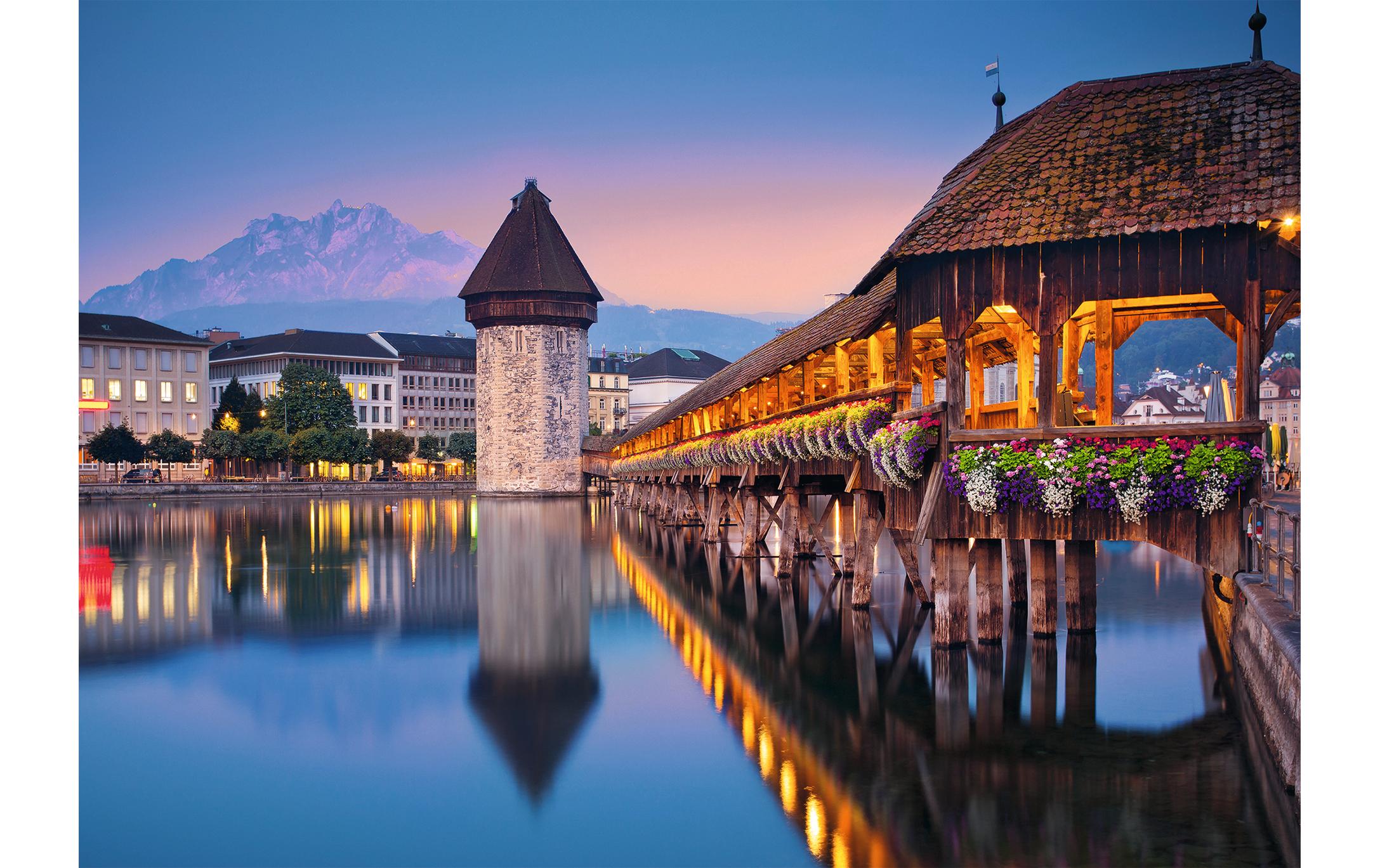 Ravensburger Puzzle Luzern Kapellbrücke 1000 Teile 70 x 50 cm