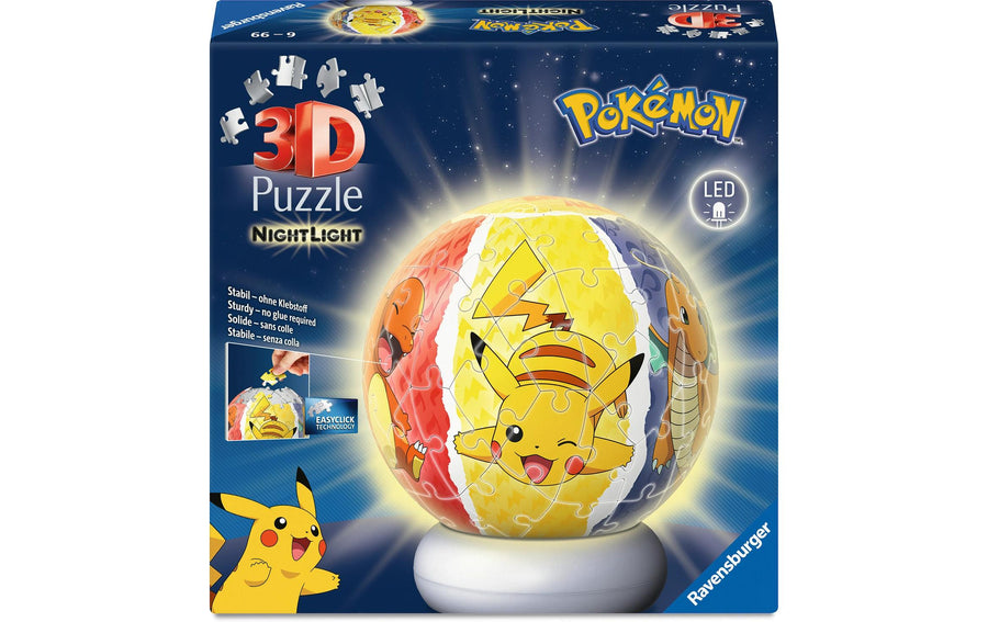 Ravensburger 3D Puzzle Ball Pokémon Nachtlicht 72 Teile