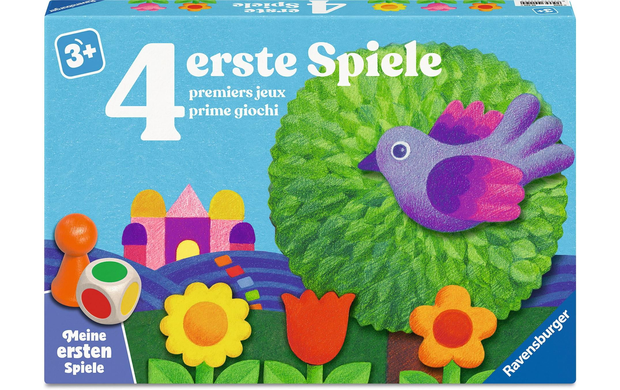 Ravensburger Meine ersten Spiele 4 erste Spiele ab 3 Jahren, 2-6 Spieler,
