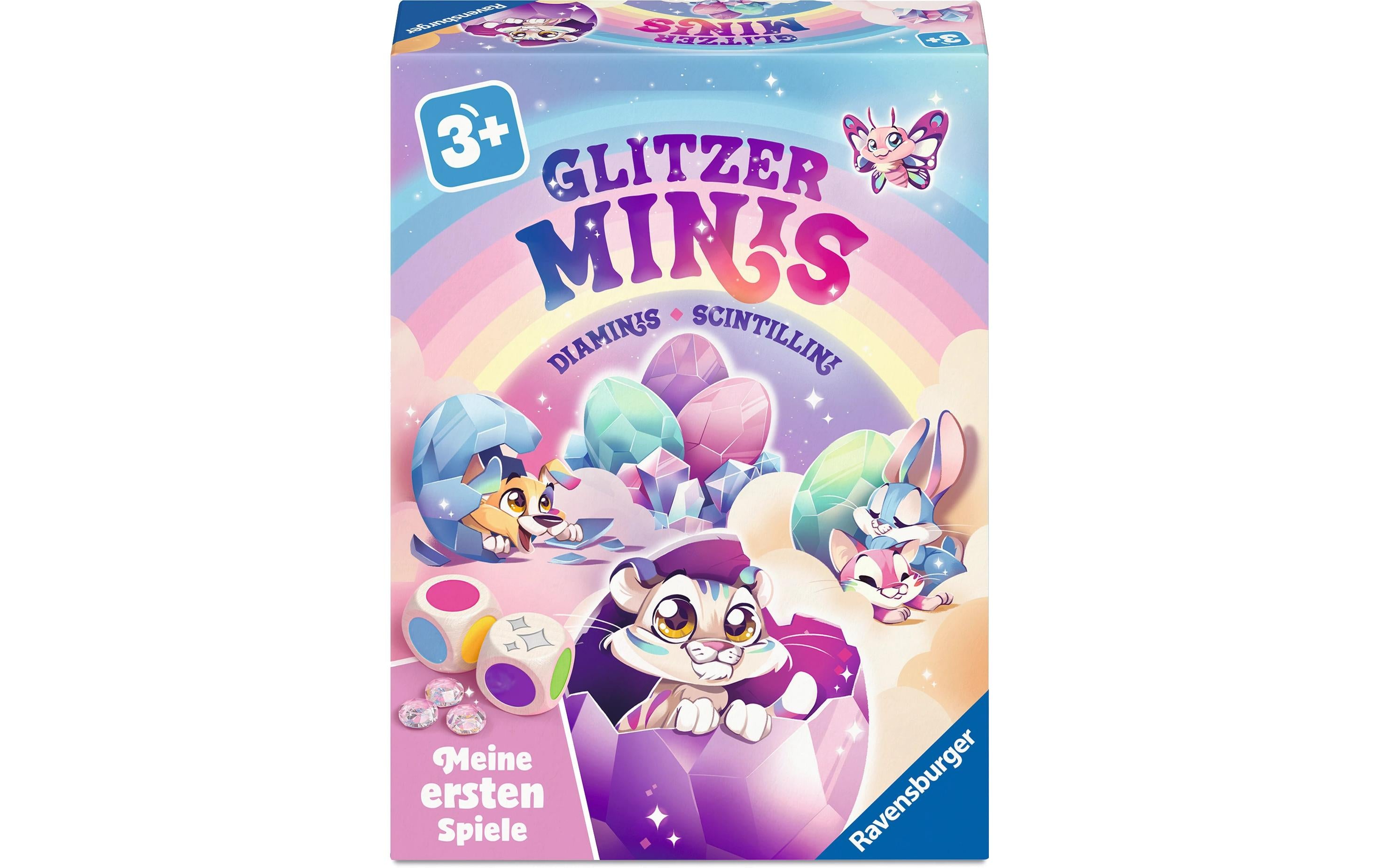 Ravensburger Meine ersten Spiele Glitzer-Minis ab 3 Jahren, 2-5 Spieler,