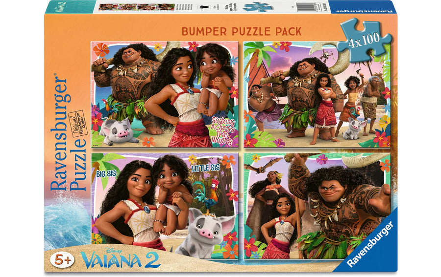 Ravensburger Puzzle Vaiana 2: Abenteuer in Ozeanien 4 x 100 Teile XL