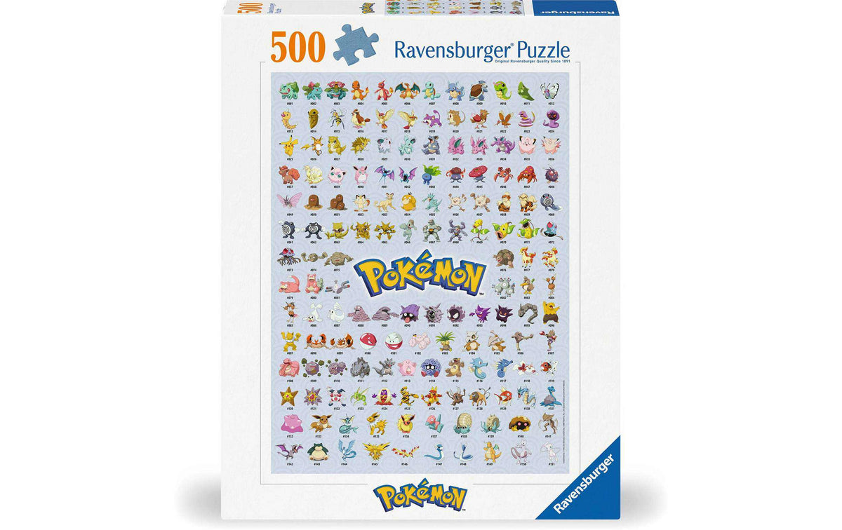 Ravensburger Pokémon-Puzzle mit 500 Teilen und den ersten 151 Pokémon