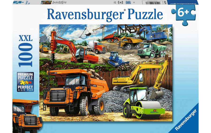 Ravensburger Kinderpuzzle Fahrzeuge auf der Baustelle 100 XXL Teile
