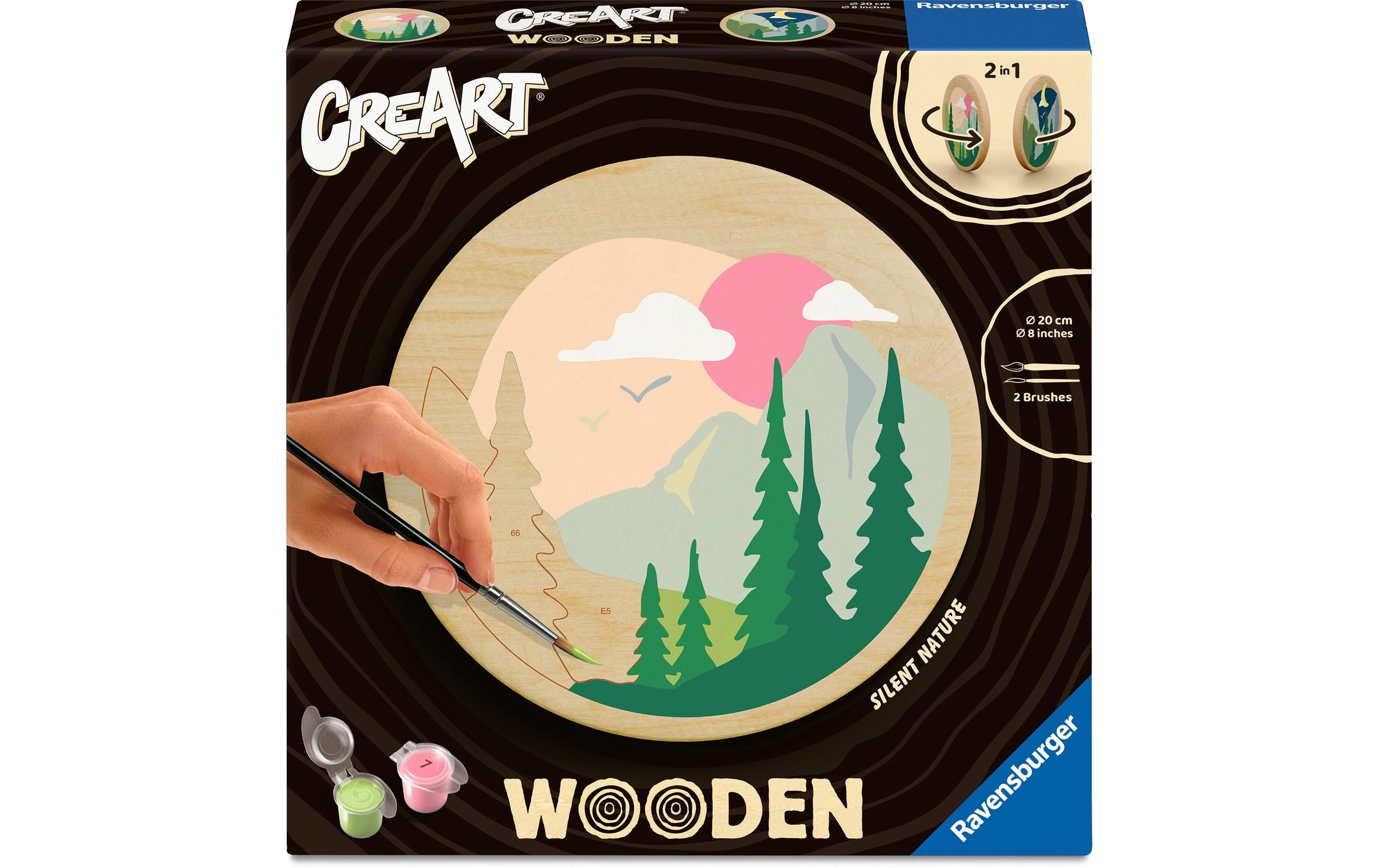 Ravensburger Malen nach Zahlen CreArt Wooden Silent nature Holz 20 cm