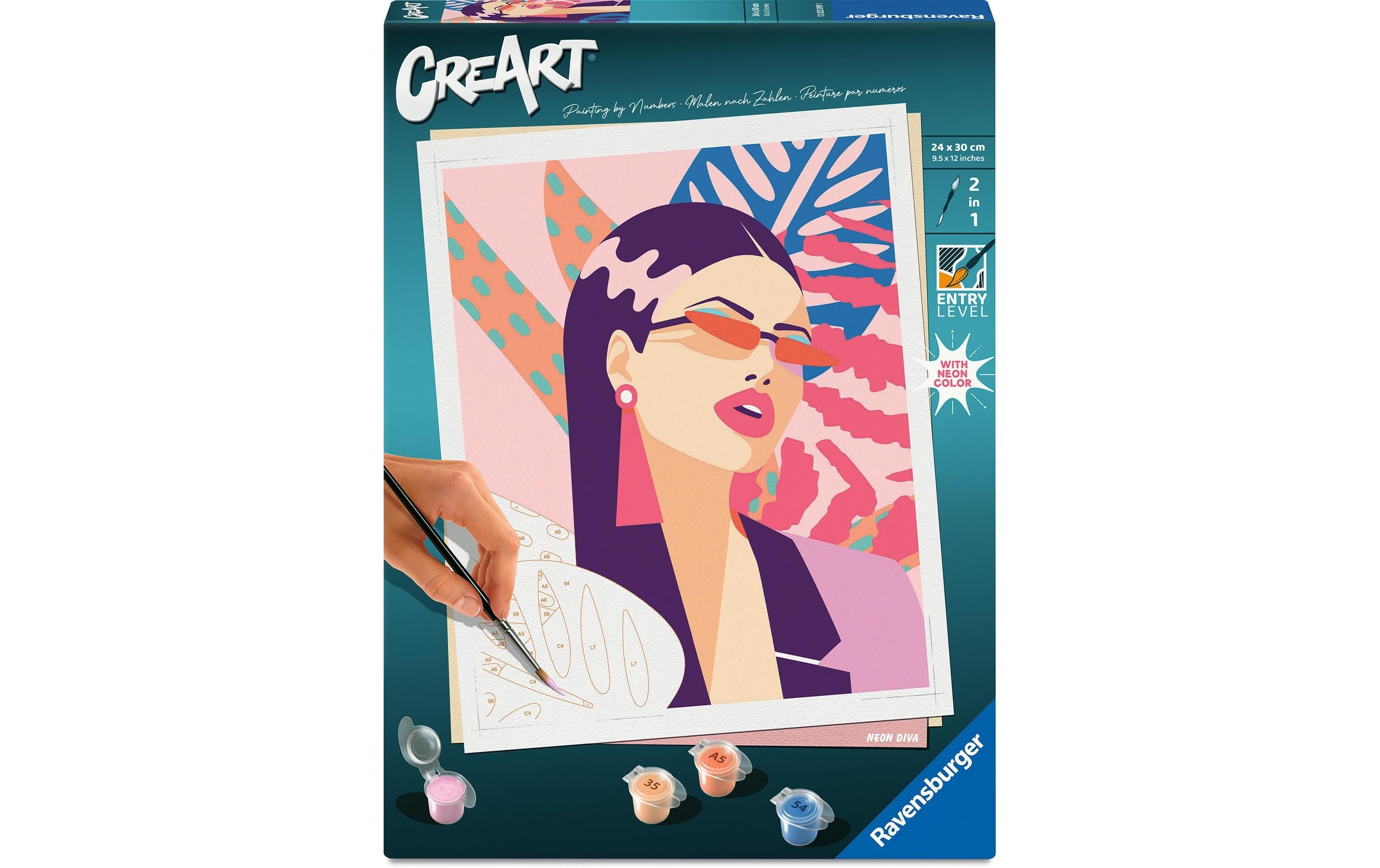 Ravensburger Malen nach Zahlen CreArt Neon Diva 24 x 30 cm
