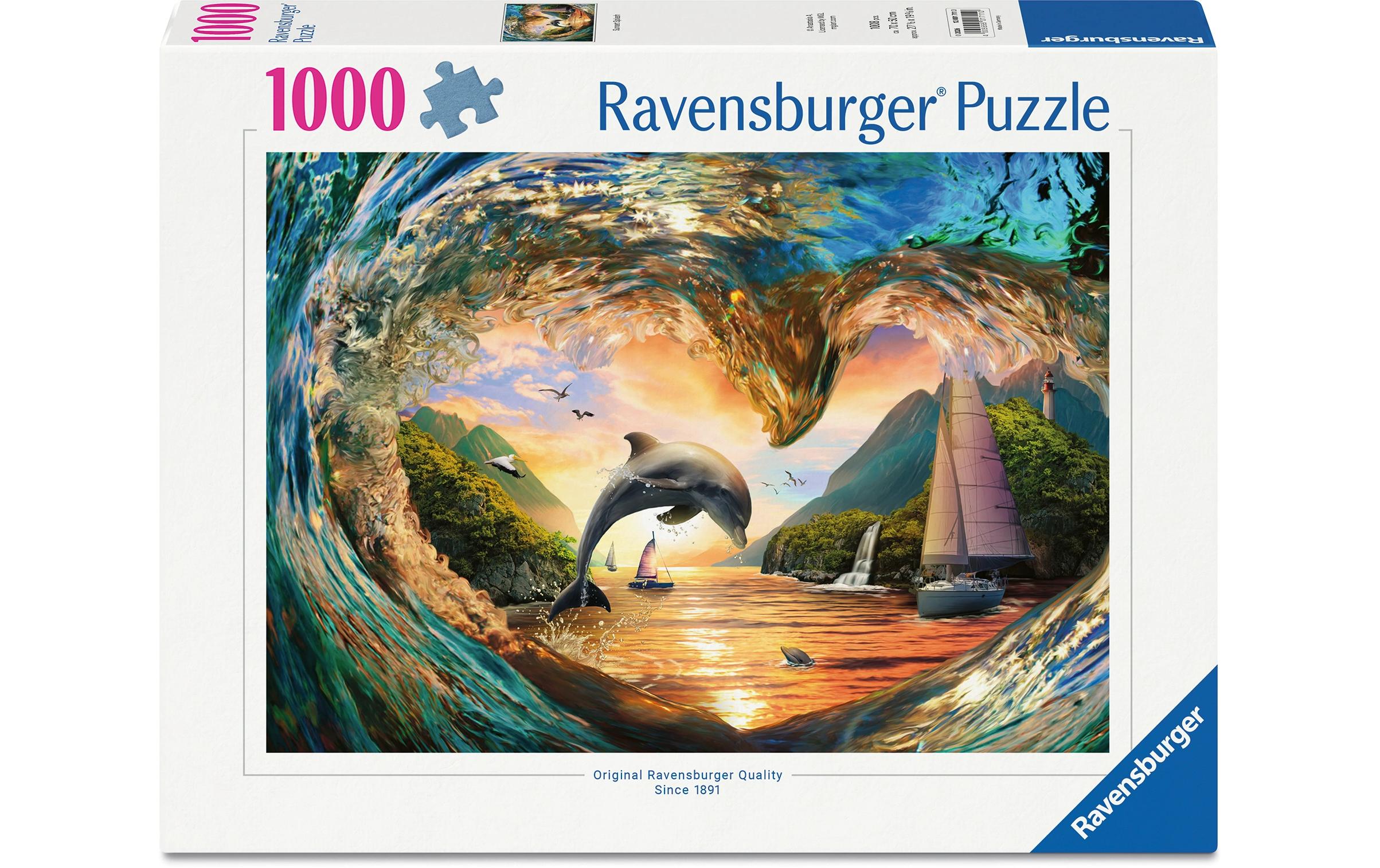 Ravensburger Puzzle Sprung in den Sonnenuntergang 1000 Teile 70 x 50 cm