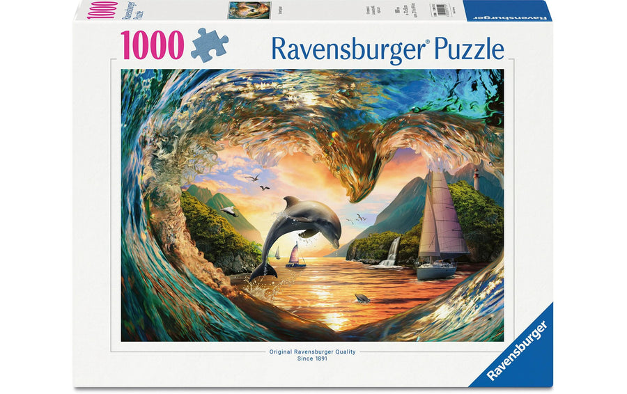 Ravensburger Puzzle Sprung in den Sonnenuntergang 1000 Teile 70 x 50 cm