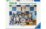 Ravensburger Puzzle Kätzchen in der Küche 1500 Teile 98 x 75 cm