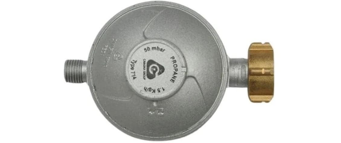 Druckregler Metall 50 mbar Gas 1/4 Zoll Grills & Feuerstellen Blaser + Trösch