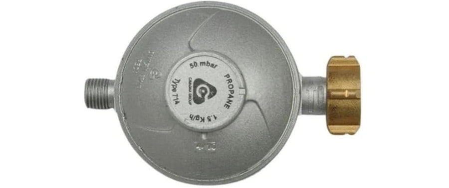 Druckregler Metall 50 mbar Gas 1/4 Zoll Grills & Feuerstellen Blaser + Trösch
