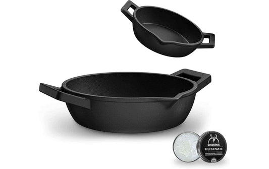 Gusskoenig Eingebrannte runde Mini-Pfanne 2 set