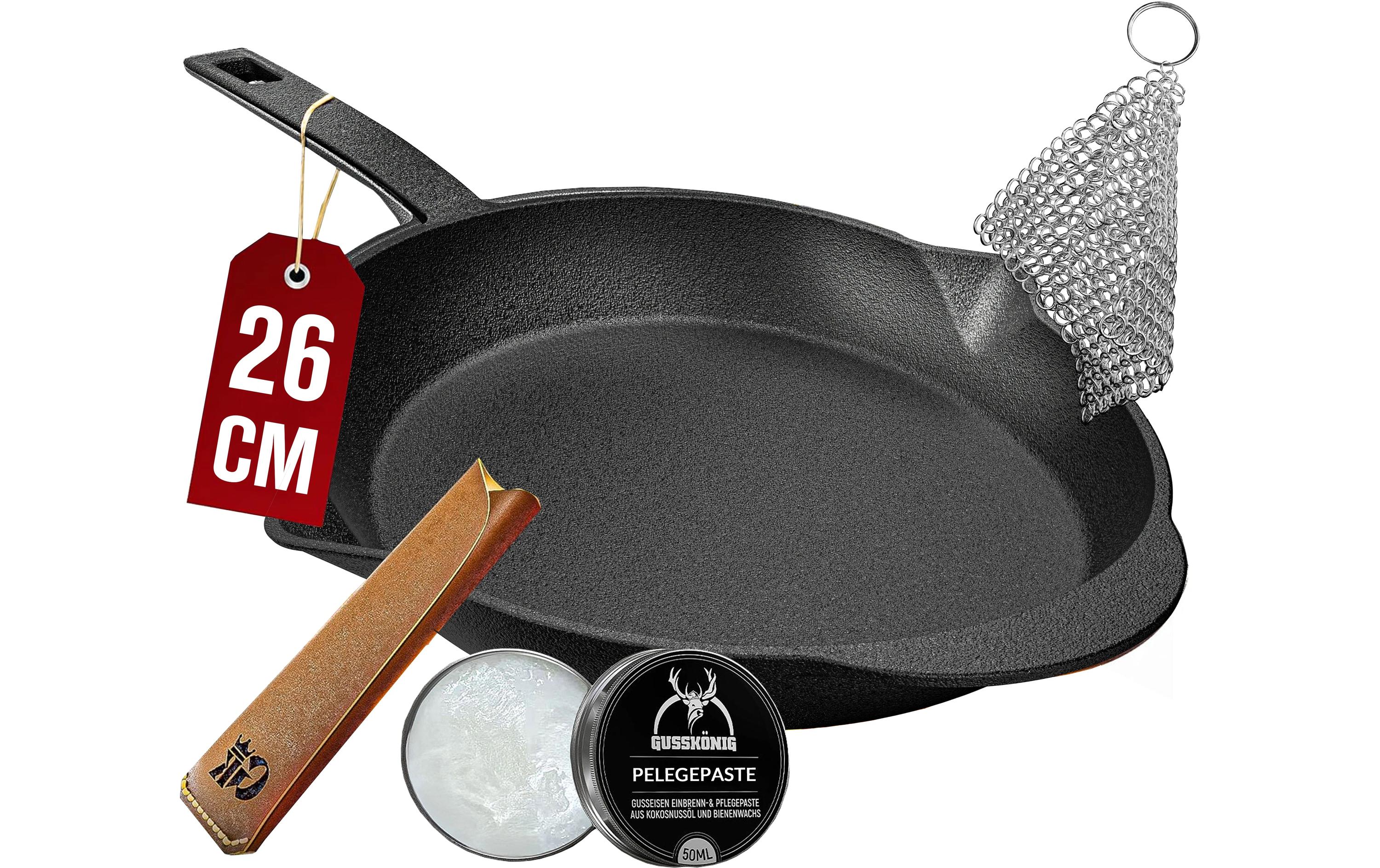 Gusskoenig Bratpfanne 26 cm mit Ledergriff