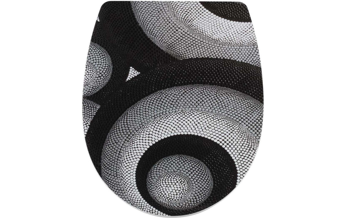 diaqua® Toilettensitz Arles Twist Schwarz/Grau