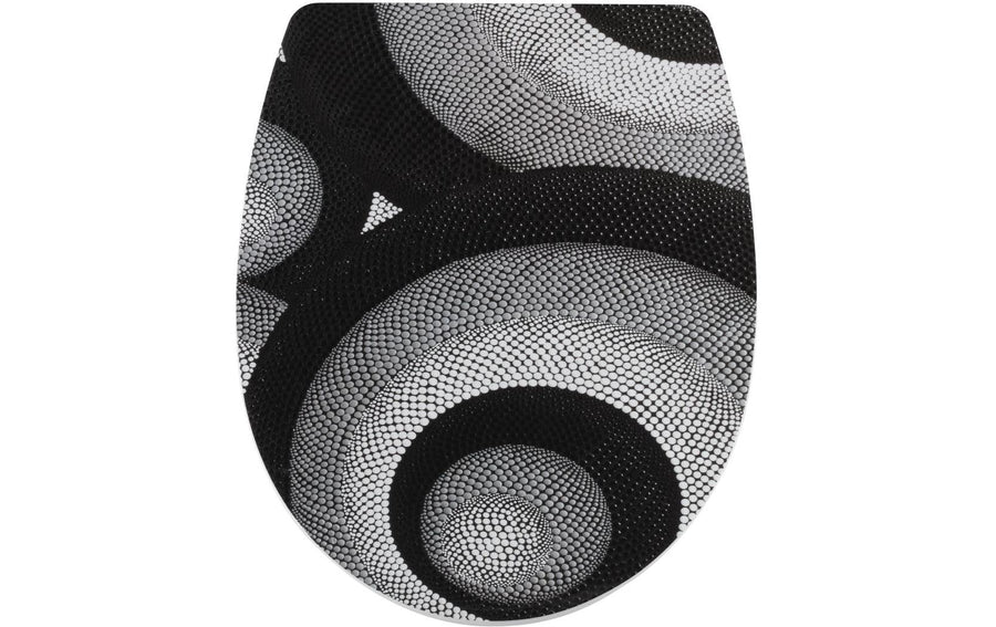 diaqua® Toilettensitz Arles Twist Schwarz/Grau