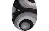 diaqua® Toilettensitz Arles Twist Schwarz/Grau