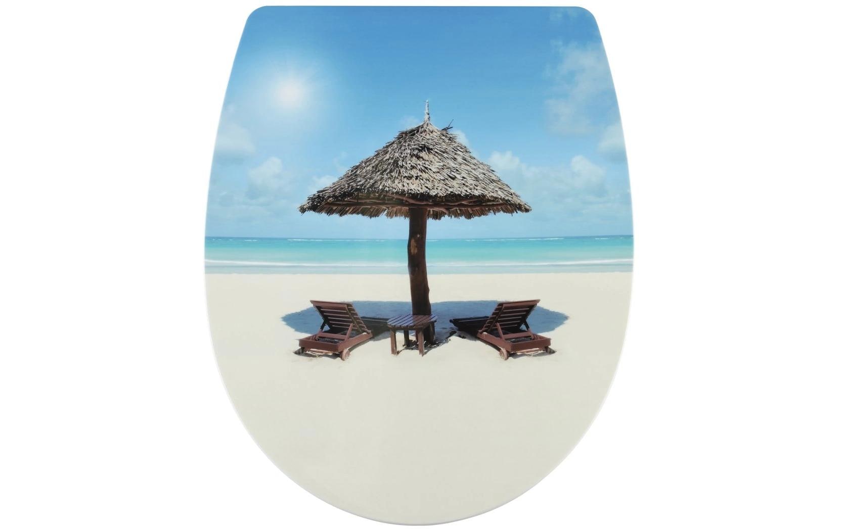 diaqua® Toilettensitz Beachlife Blau/Weiss