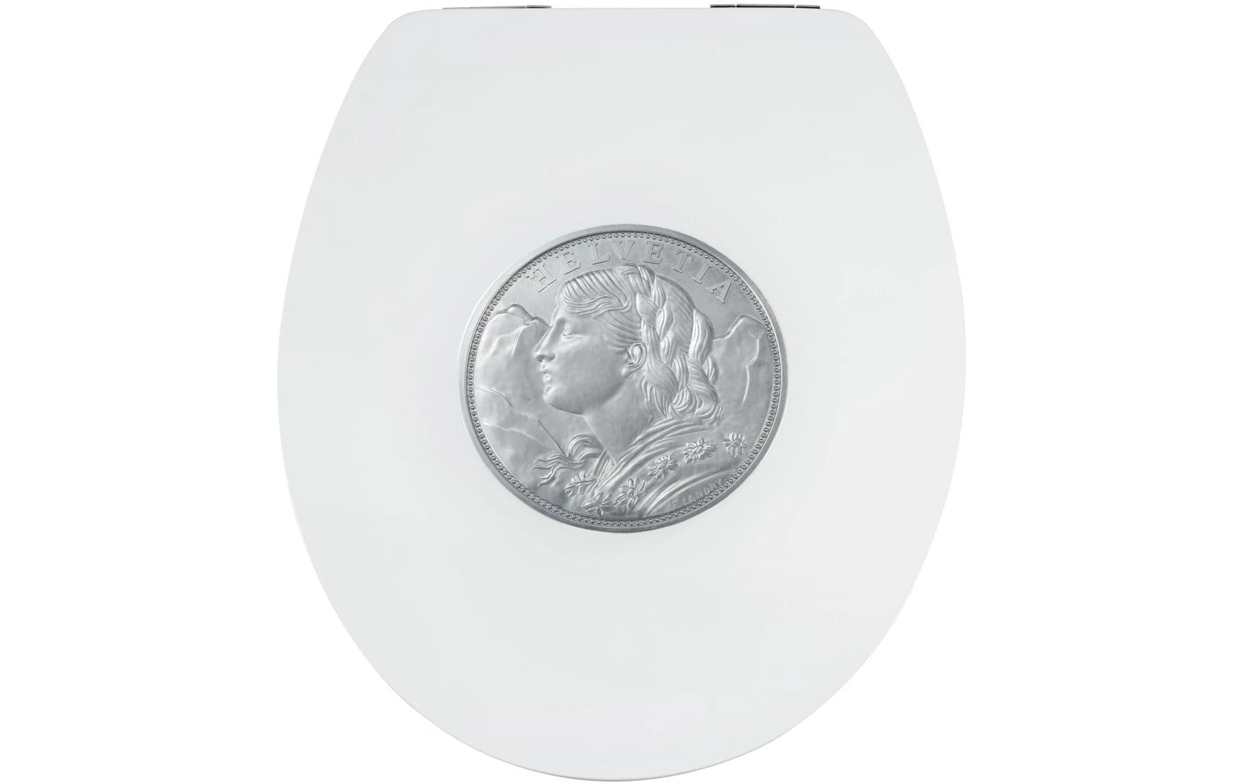 diaqua® Toilettensitz Gondo Silber/Weiss