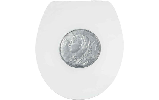 diaqua® Toilettensitz Gondo Silber/Weiss