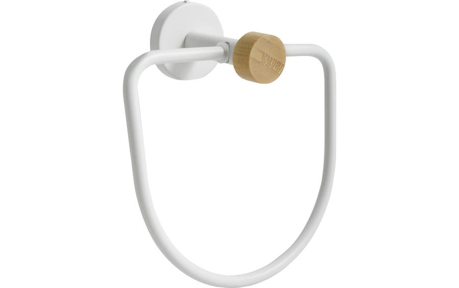 spirella Handtuchhalter Handtuchring Iana Weiss matt Bambus