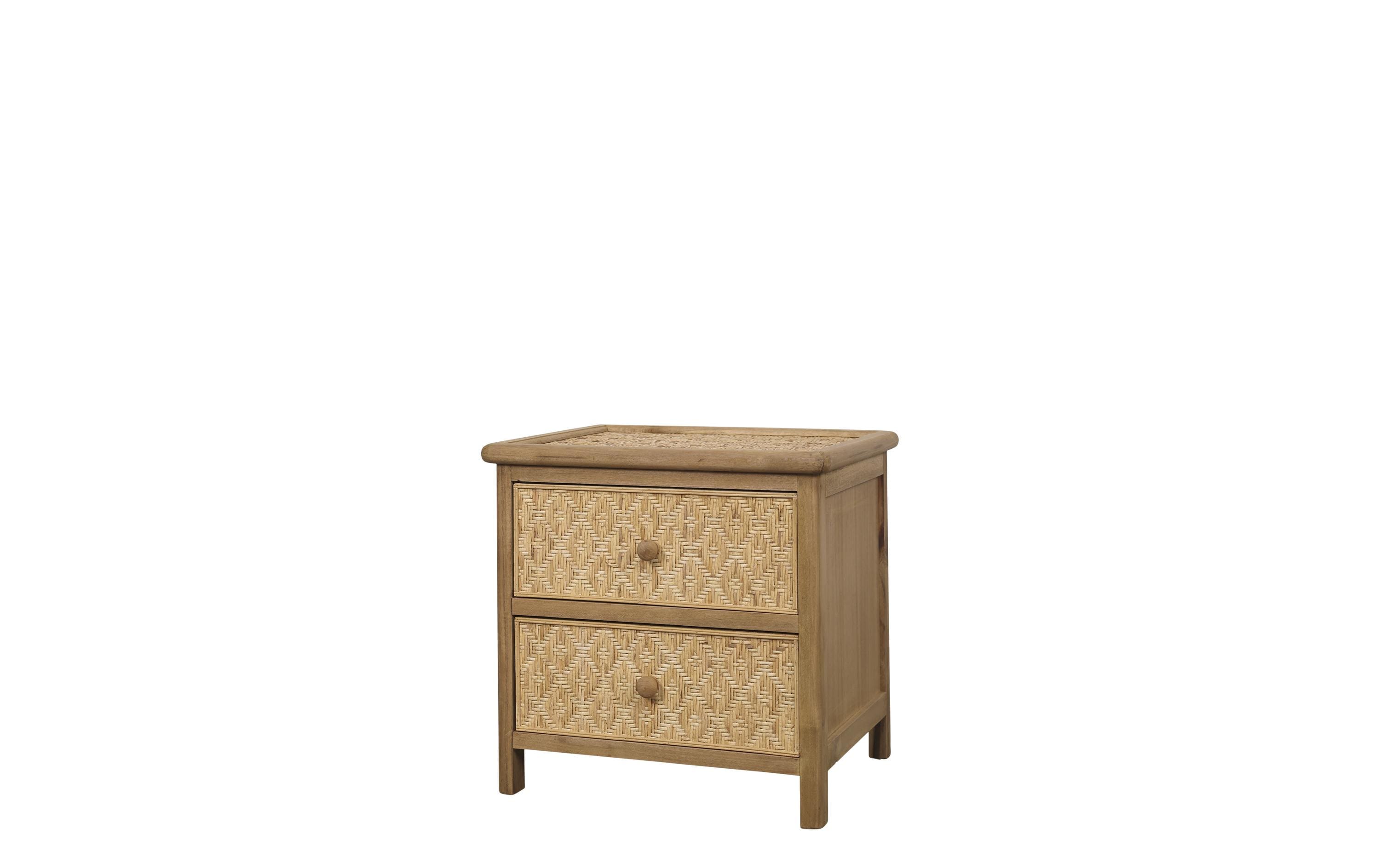 Chic Antique Nachttisch geflochten 43 x 44 x 36 cm