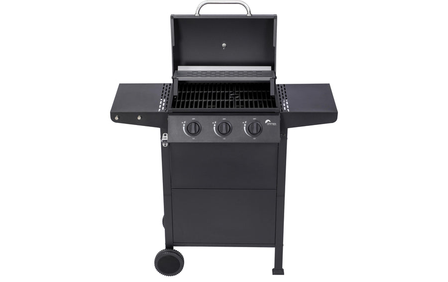 Ohmex Gasgrill OHM-BBQ-3525 mit Stahl, drei Brennern, schwarz Grills & Feuerstellen OHMEX