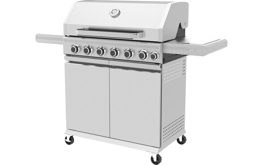 OHMEX Gasgrill 7 Brenner aus Stahl Silber 144 cm Grills & Feuerstellen OHMEX