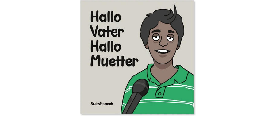 Swissmeme Mini Büchlein Hallo Vater, Hallo Mütter