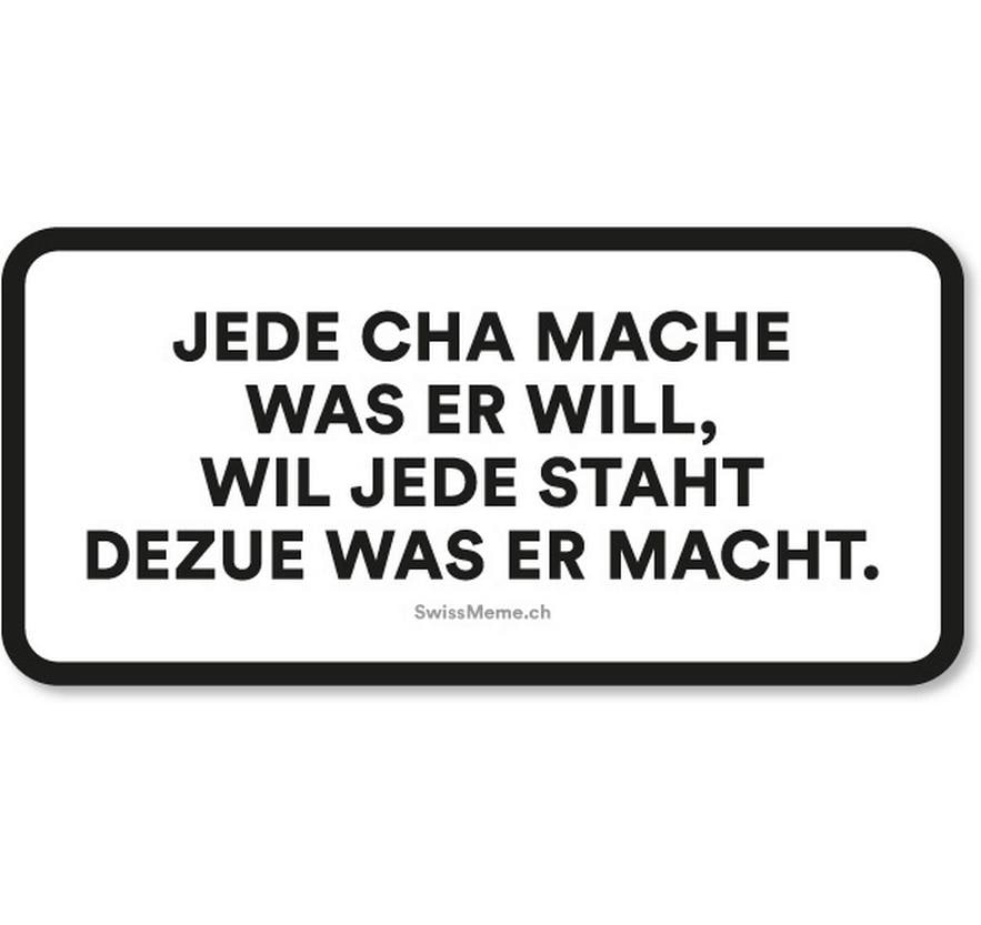 Swissmeme Sticker Jede cha mache was er will