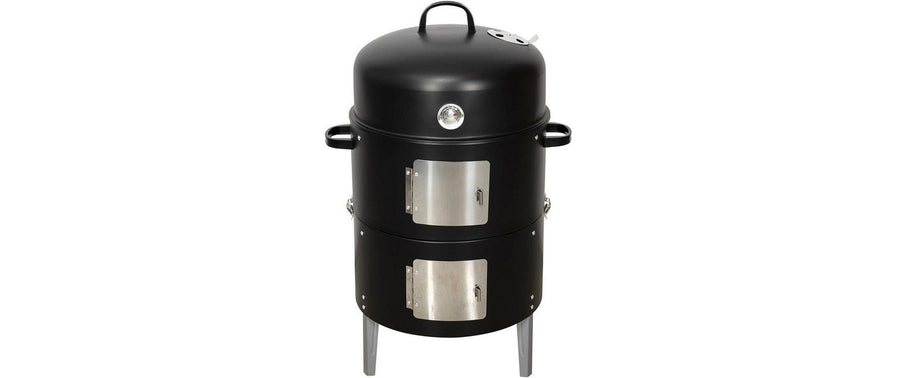 Vertikal-Smoker Grill 3in1 mit Deckel und Grillrost 40 cm Grills & Feuerstellen Nouvel