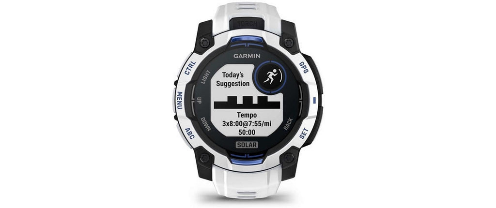 GARMIN Sportuhr Instinct 3 Solar Schwarz/Weiss