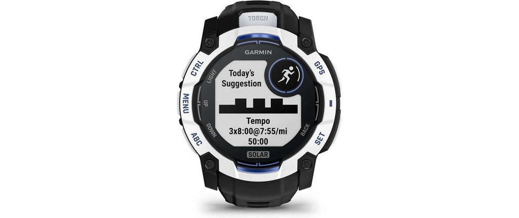 GARMIN Sportuhr Instinct 3 Solar Schwarz/Weiss