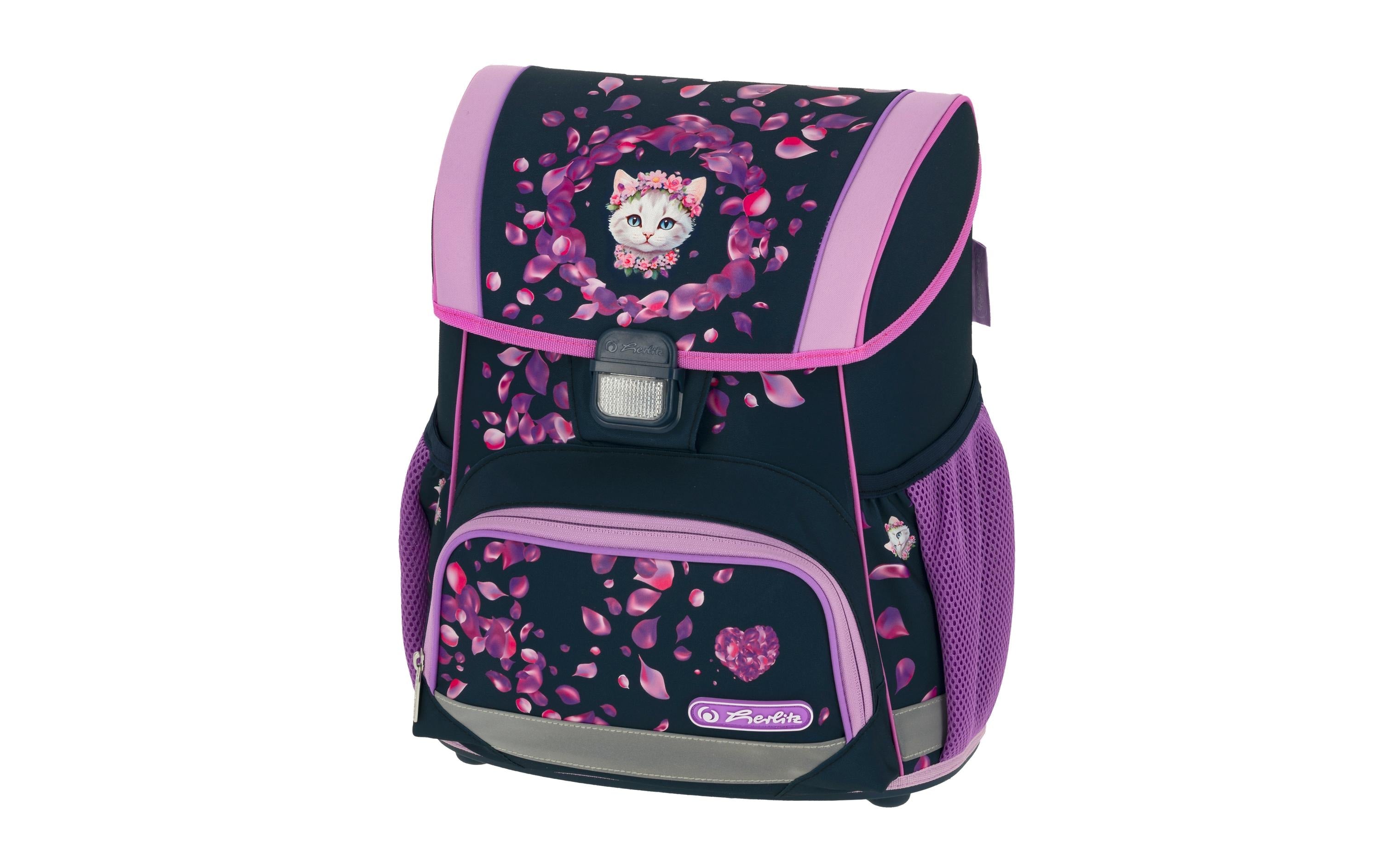 Herlitz Schulrucksack-Set Loop Plus Blossom Dance 4-teilig Set, 17 l