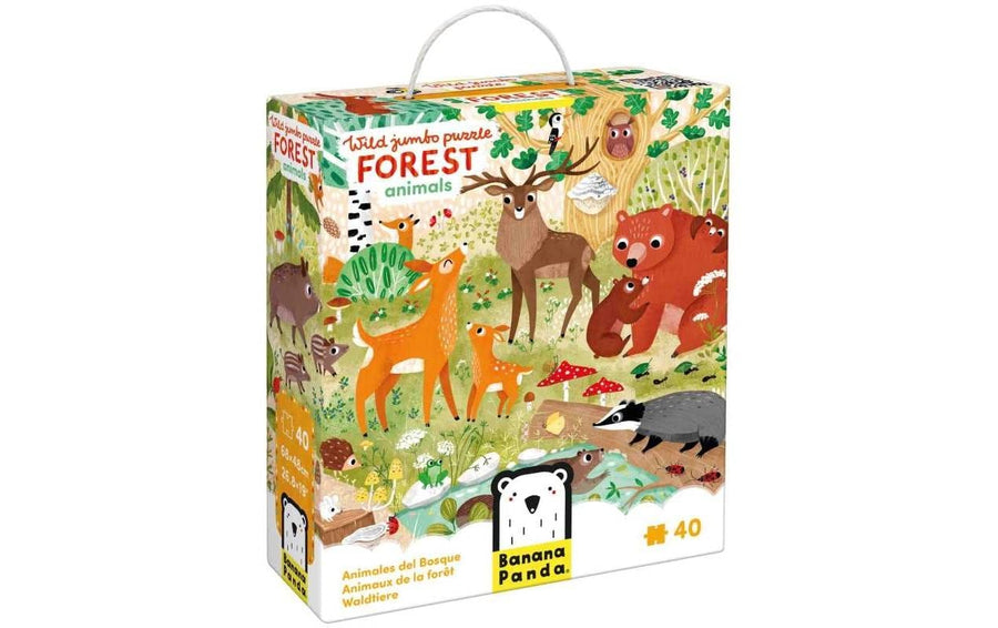 Banana Panda Puzzle Wild Jumbo Waldtiere Pappe 40 Teile