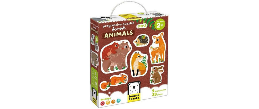 Banana Panda Puzzle Progressive Forest Animals Pappe 33 Teile