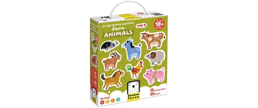 Banana Panda Puzzle Progressive Farm Animals Pappe