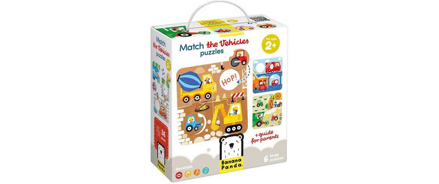 Banana Panda Puzzle Match the Vehicles Pappe 36 Teile