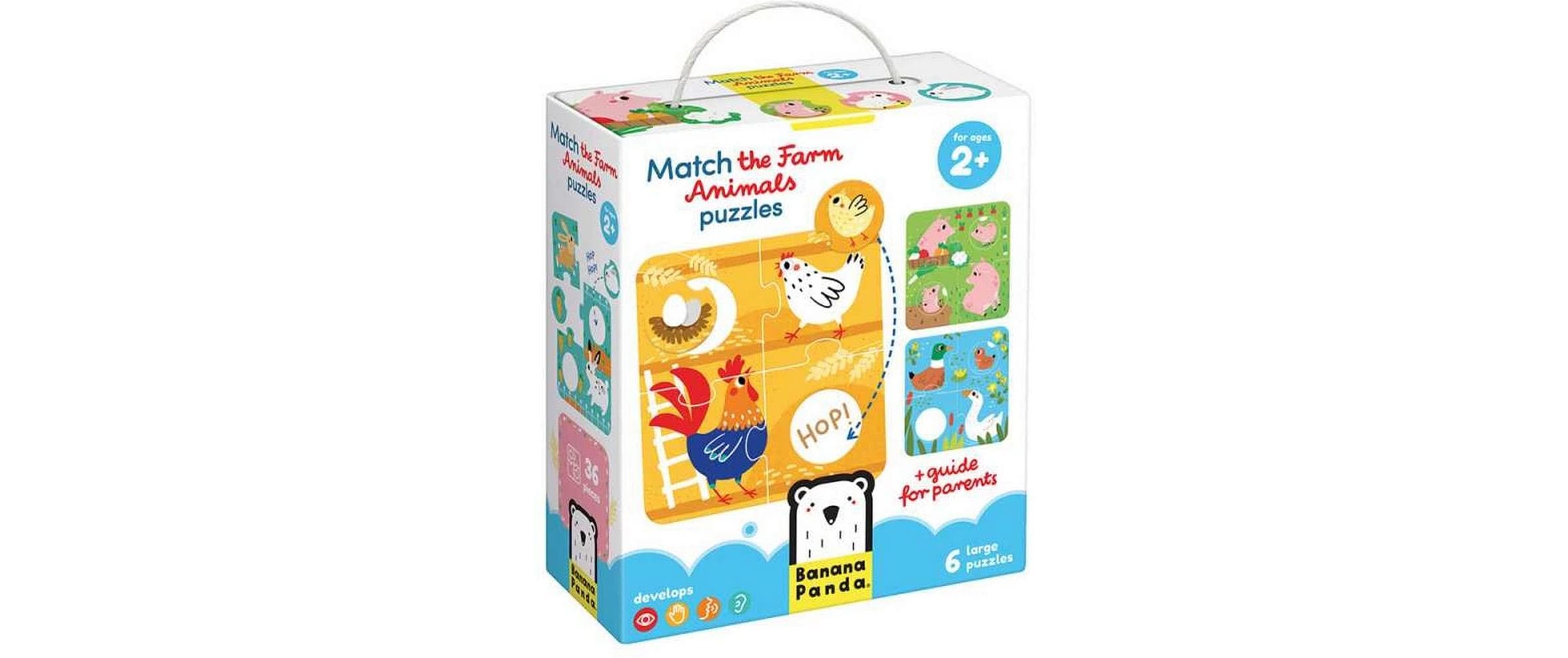 Banana Panda Puzzle Match the Farm Animals Pappe 36 Teile 6 Puzzles