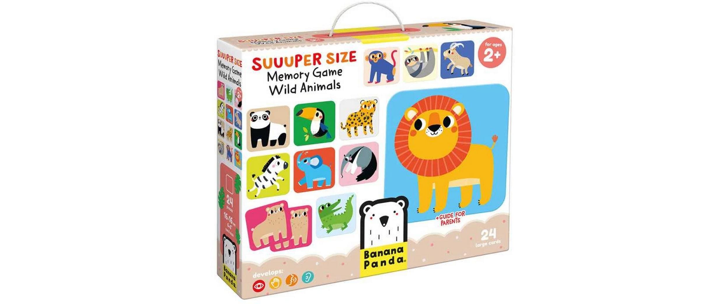Banana Panda Memo-Spiel Suuuper Size Wild Animals Pappe 30 Teile