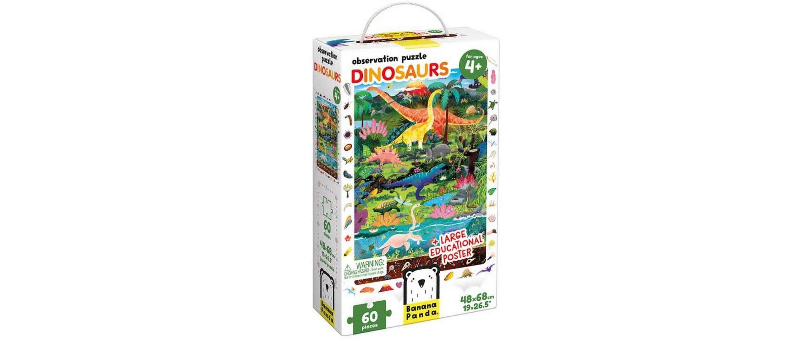 Banana Panda Puzzle Observation Dinosaurs Pappe 60 Teile