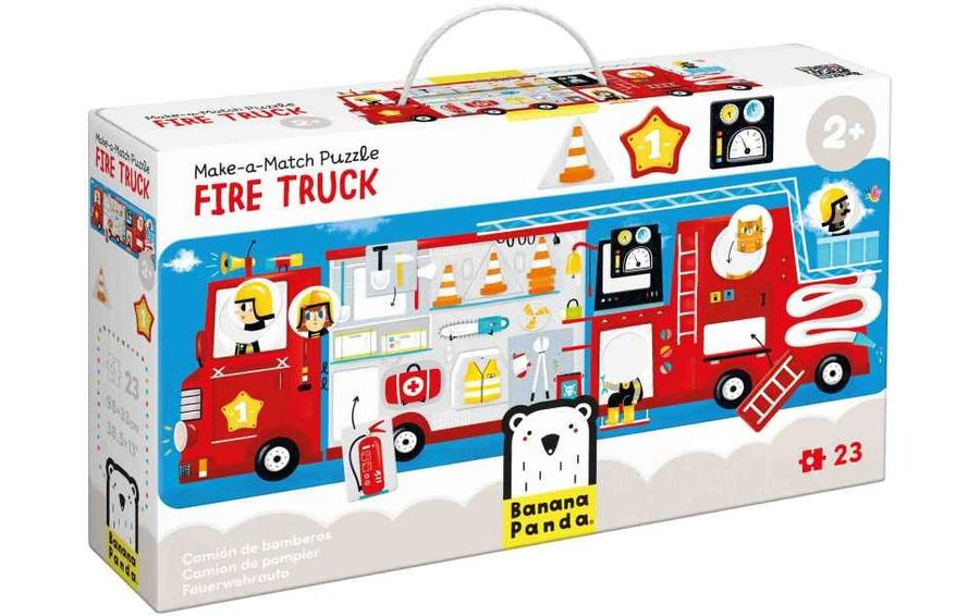 Banana Panda Puzzle Make-a-Match Fire Truck Puzzle XL Pappe 23 Teile