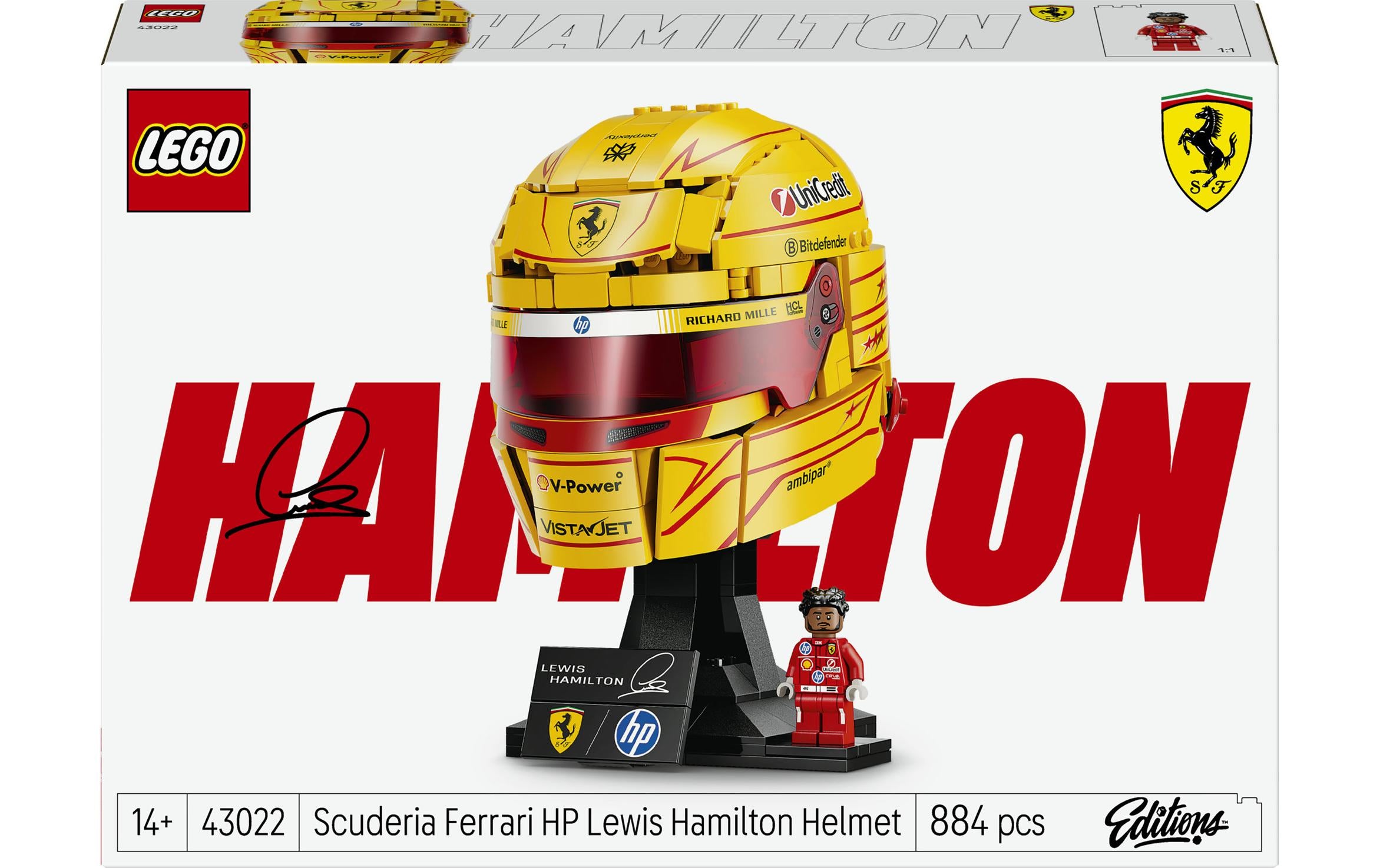 LEGO® Editions Scuderia Ferrari HP Lewis Hamilton Helm 43022