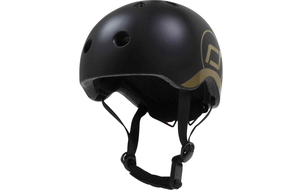 Scoot and Ride Kinderhelm Schwarz/Gold, XXS-S/45 - 50