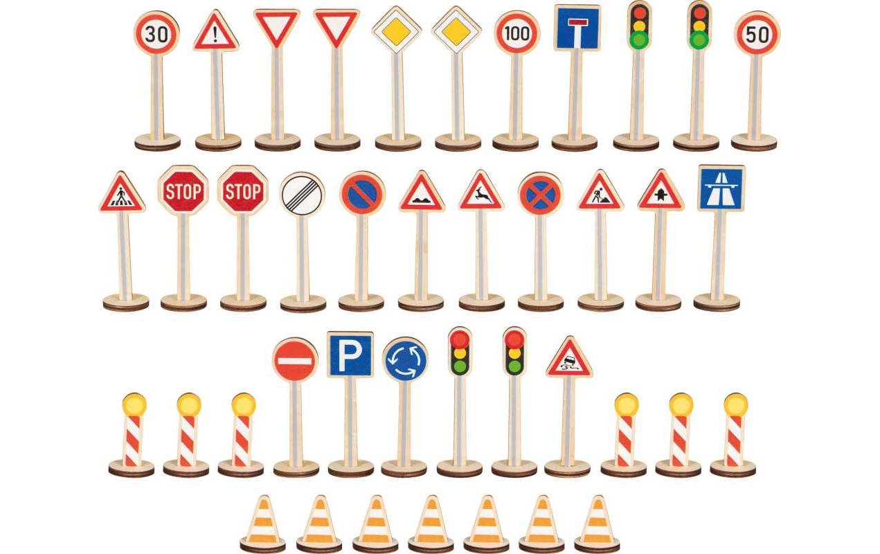 Goki Spielset Mein grosses Verkehrszeichen-Set 40-teilig