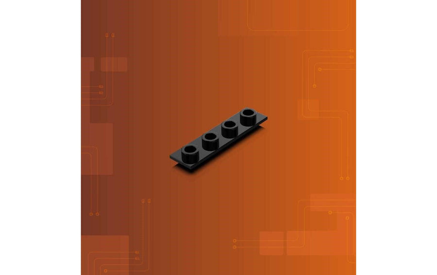 Light My Bricks 2.0 Tether Verbindungsplatte 1x4 Schwarz