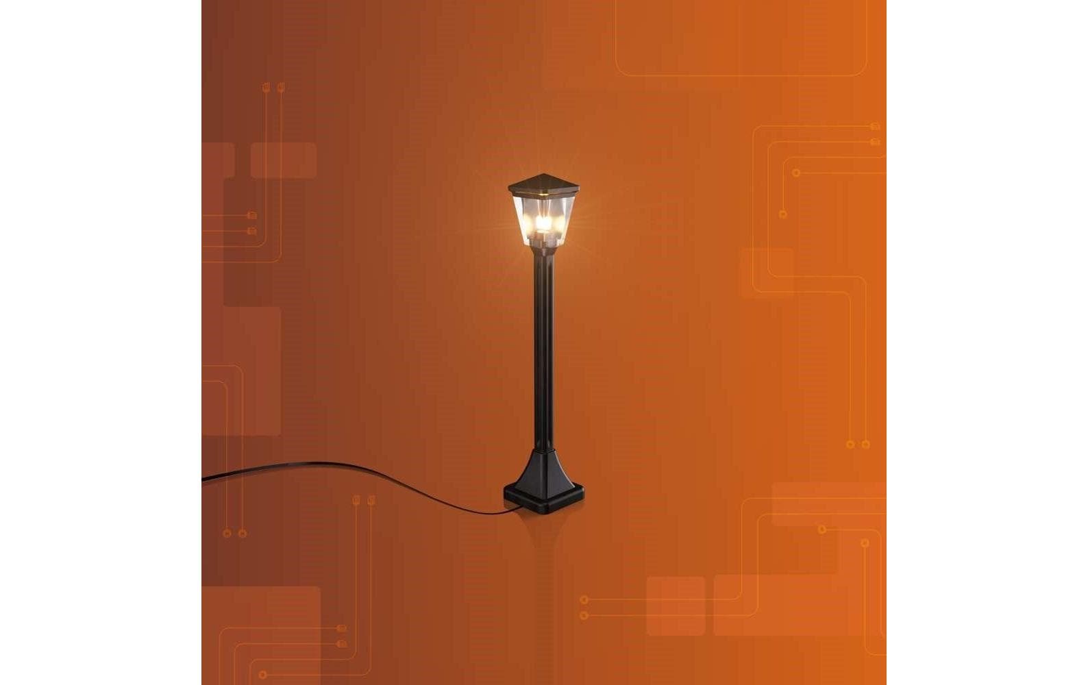Light My Bricks 2.0 Astro LED Strassenlampe Schwarz mit warmweisser LED