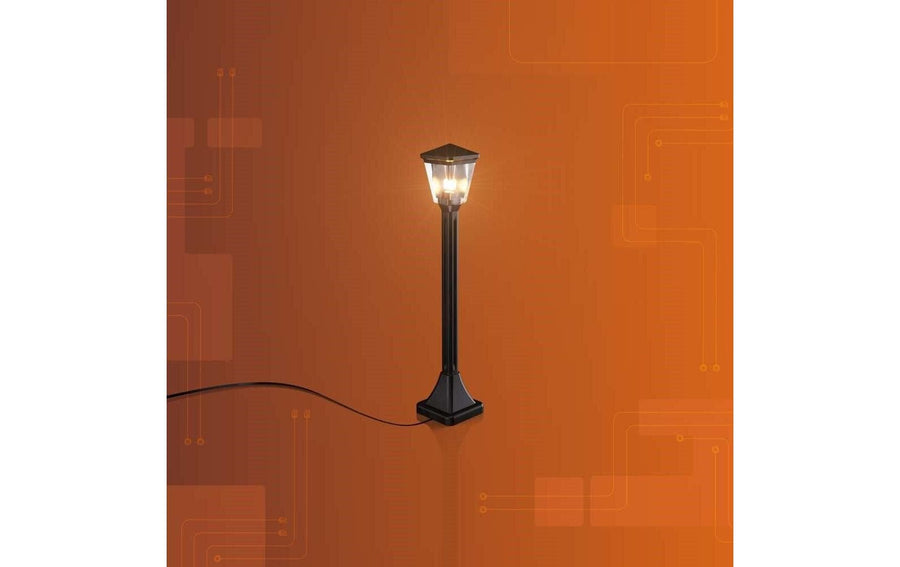 Light My Bricks 2.0 Astro LED Strassenlampe Schwarz mit warmweisser LED