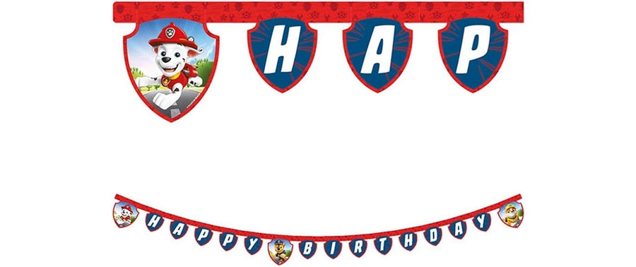 We fiesta Party Girlande Happy Birthday Paw Patrol 2 m, Mehrfarbig