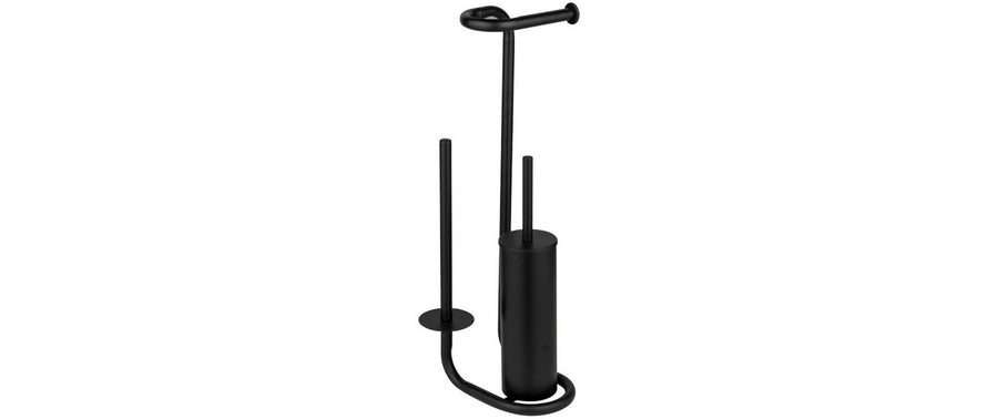 Wenko WC-Garnitur Universaleo 20 x 23 x 62.5 cm, Schwarz